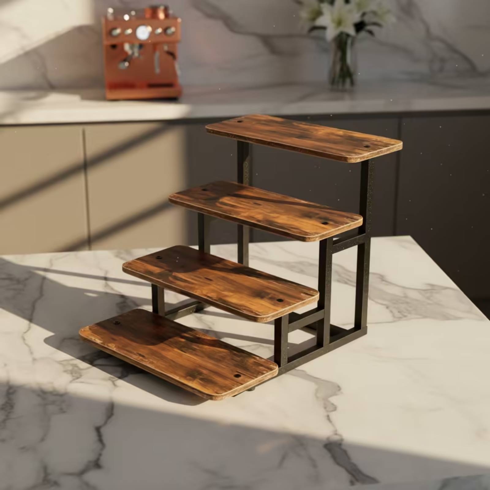 Display Risers Set - Suporte de Exibição de 4 Níveis