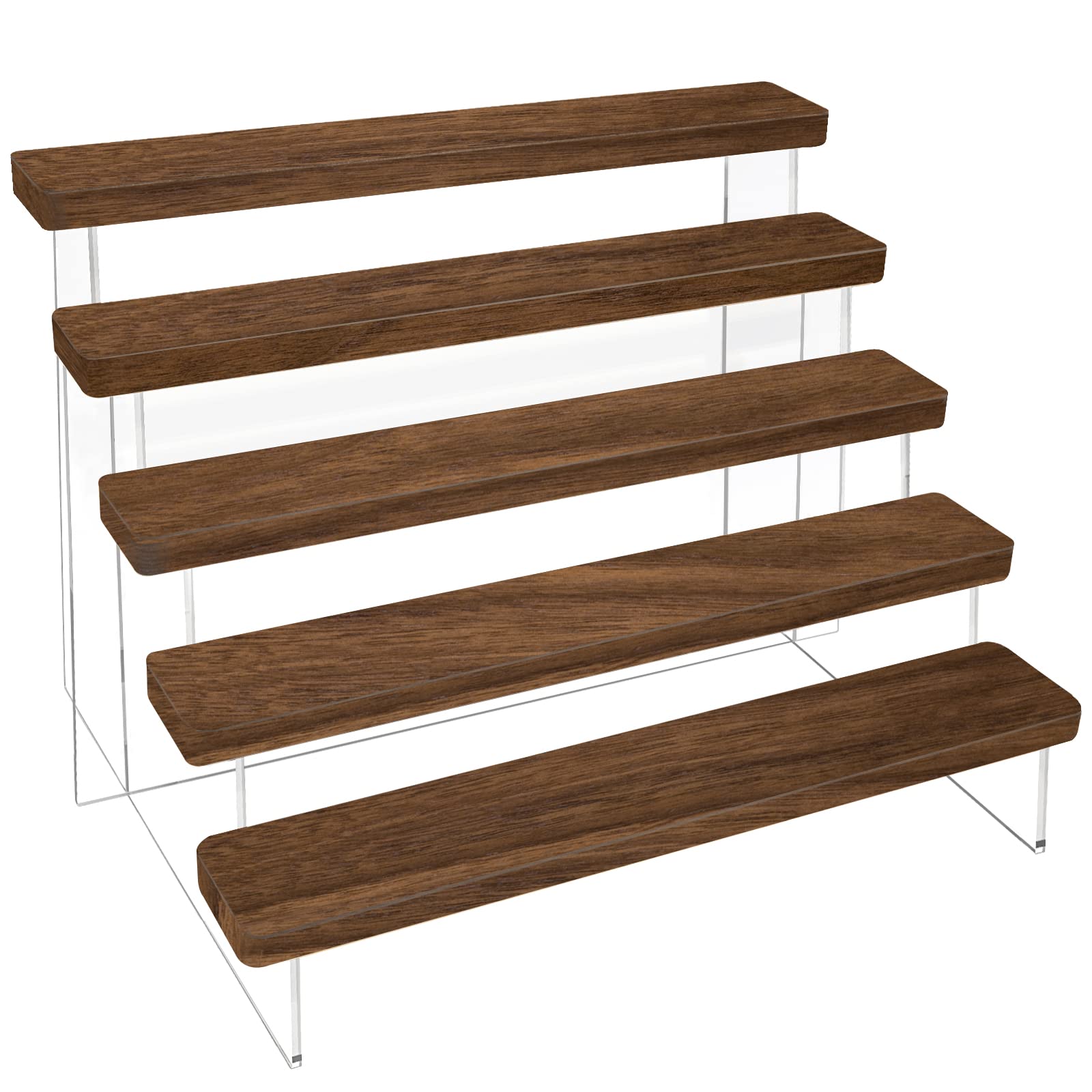 Display Risers Set - Risers acrílico Display Shelf, Madeira Display