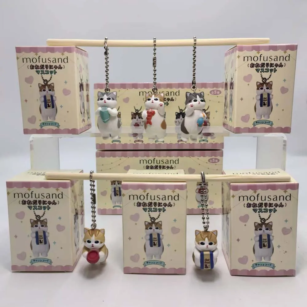 Action Figure Stand - Mofusand Chaveiro de Gato Kawaii, Caixa