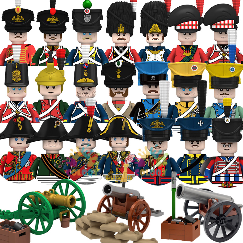 Lego Minifigure Holder - Crianças brinquedos guerras napoleônicas blocos de