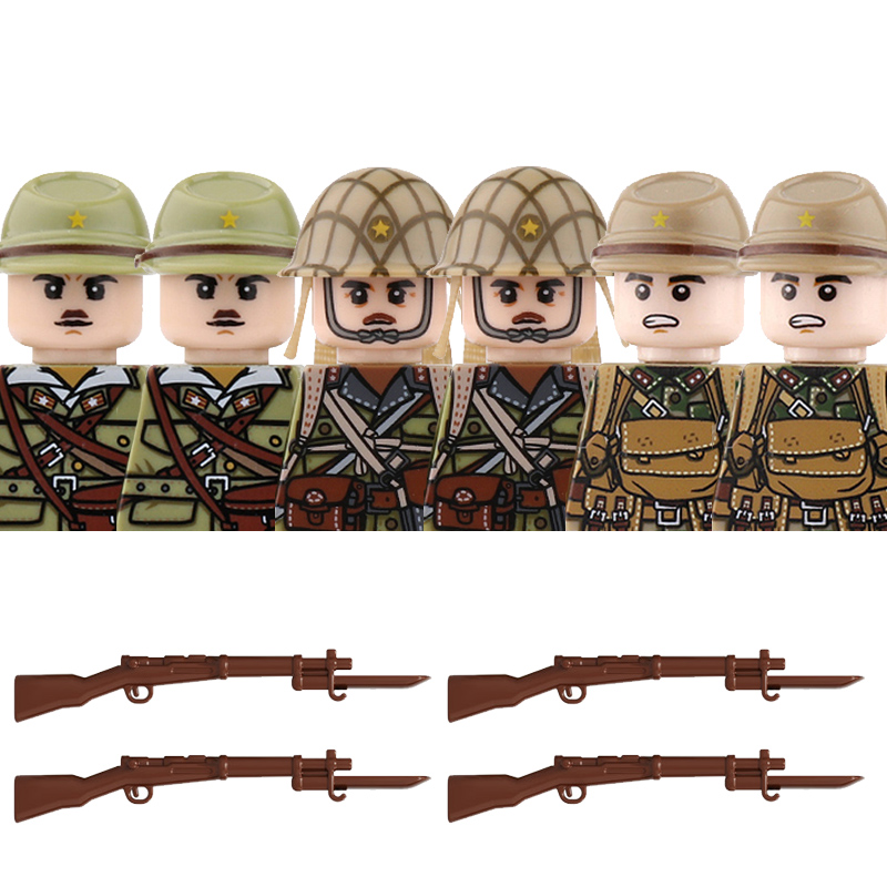 Lego Minifigure Holder - Figuras de Soldados Japoneses da Segunda