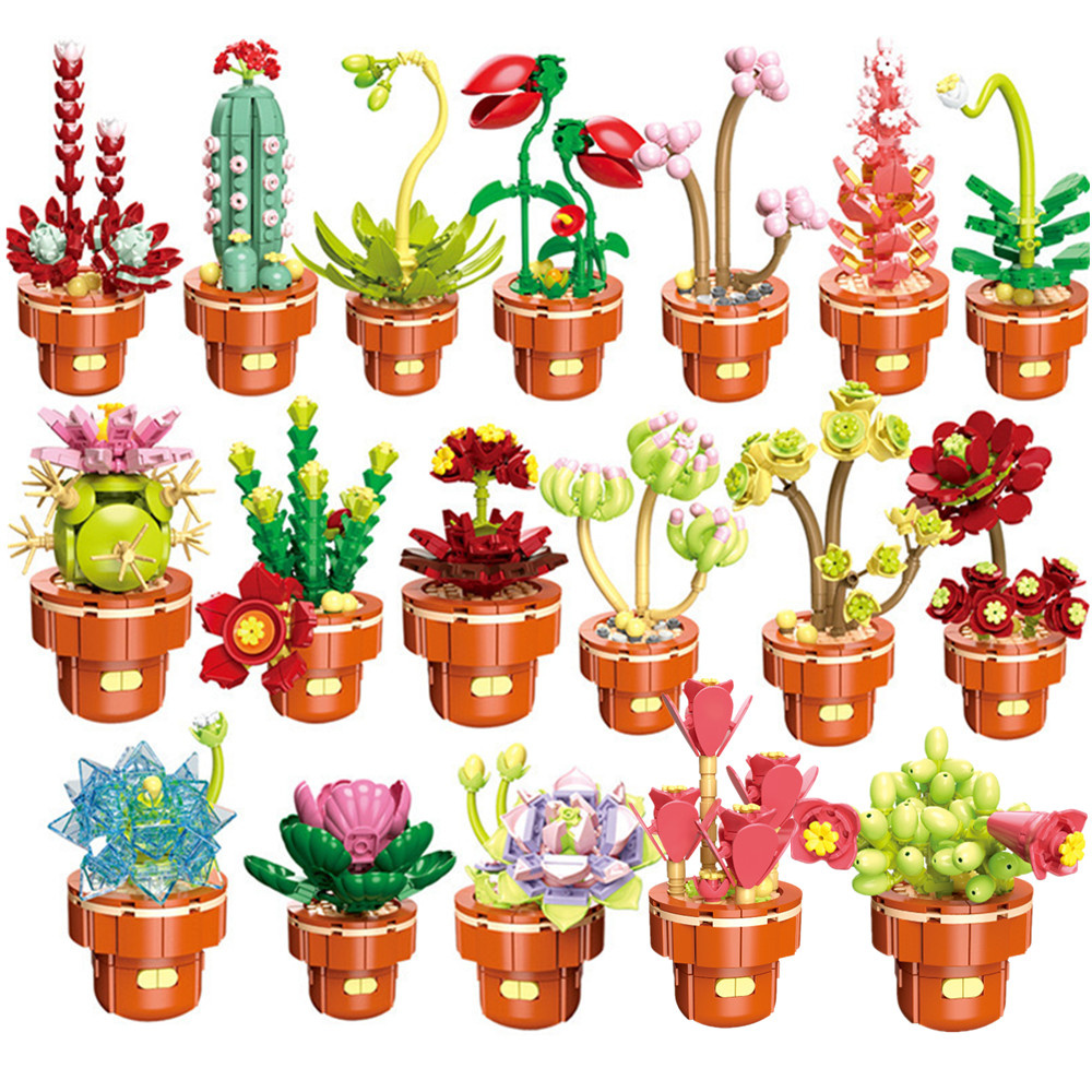 Lego Set Creator - 2024 cidade criatividade suculenta vaso planta