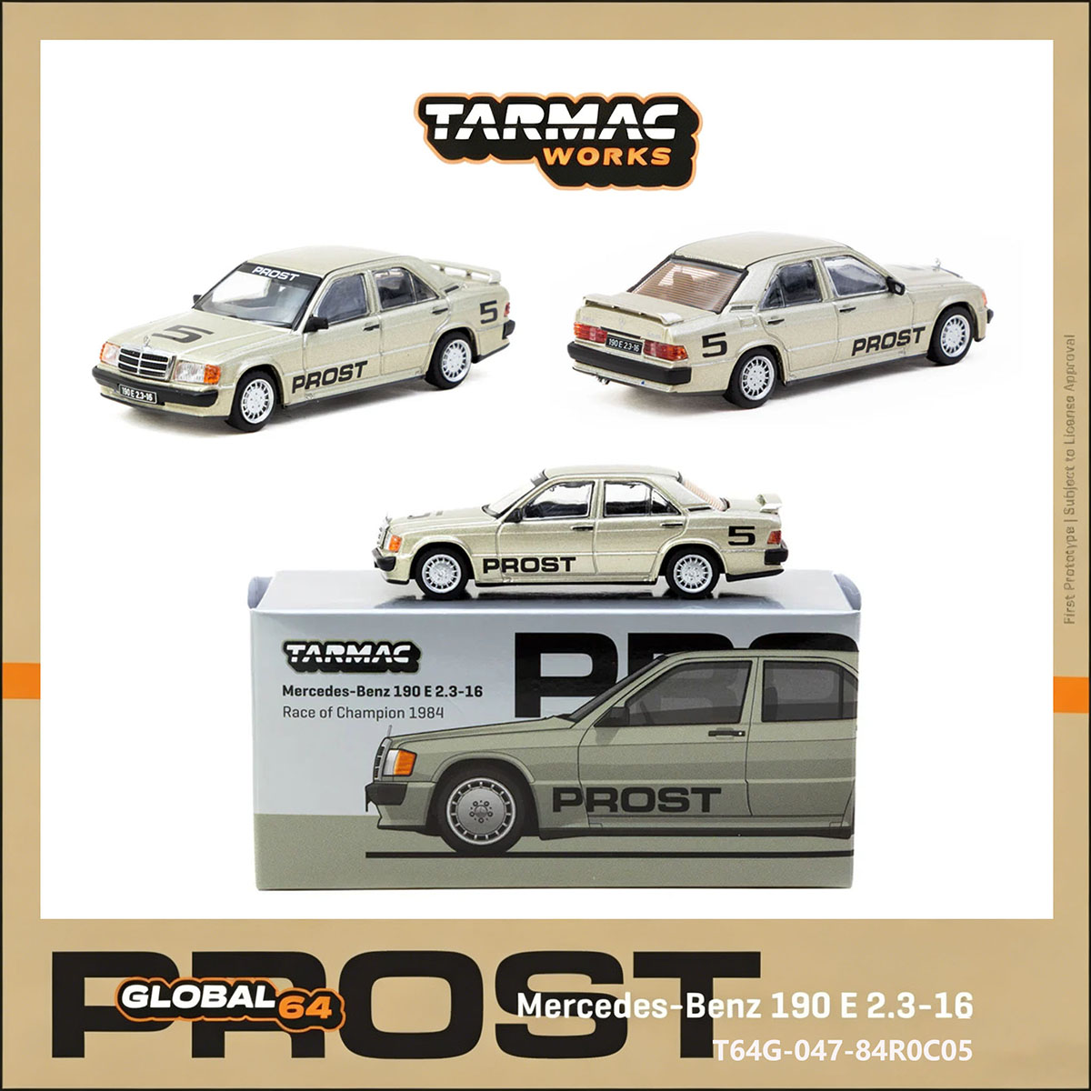 TW 1:64 Mercedes 190E # 5 Alai - Die Cast Car 1 64 avaliação e preço